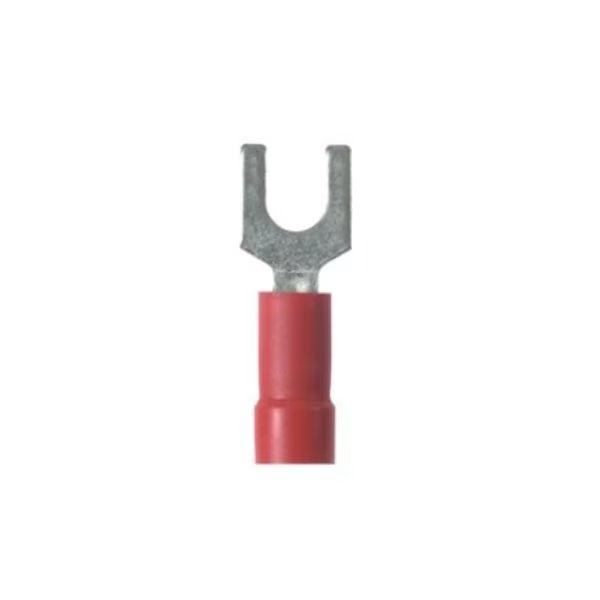 22-16 AWG Vinyl Fork Terminal #6 Stud PK1000, Panduit, Mfr#: PV18-6F-MY